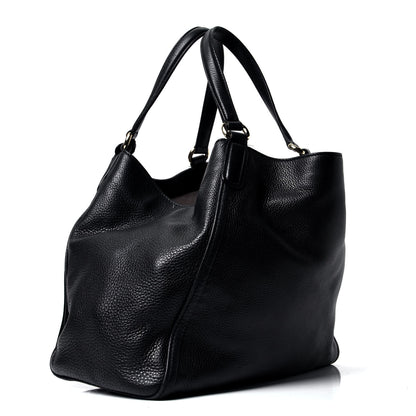 Gucci Pebbled Calfskin Medium Soho Shoulder Bag Black 2 of 5