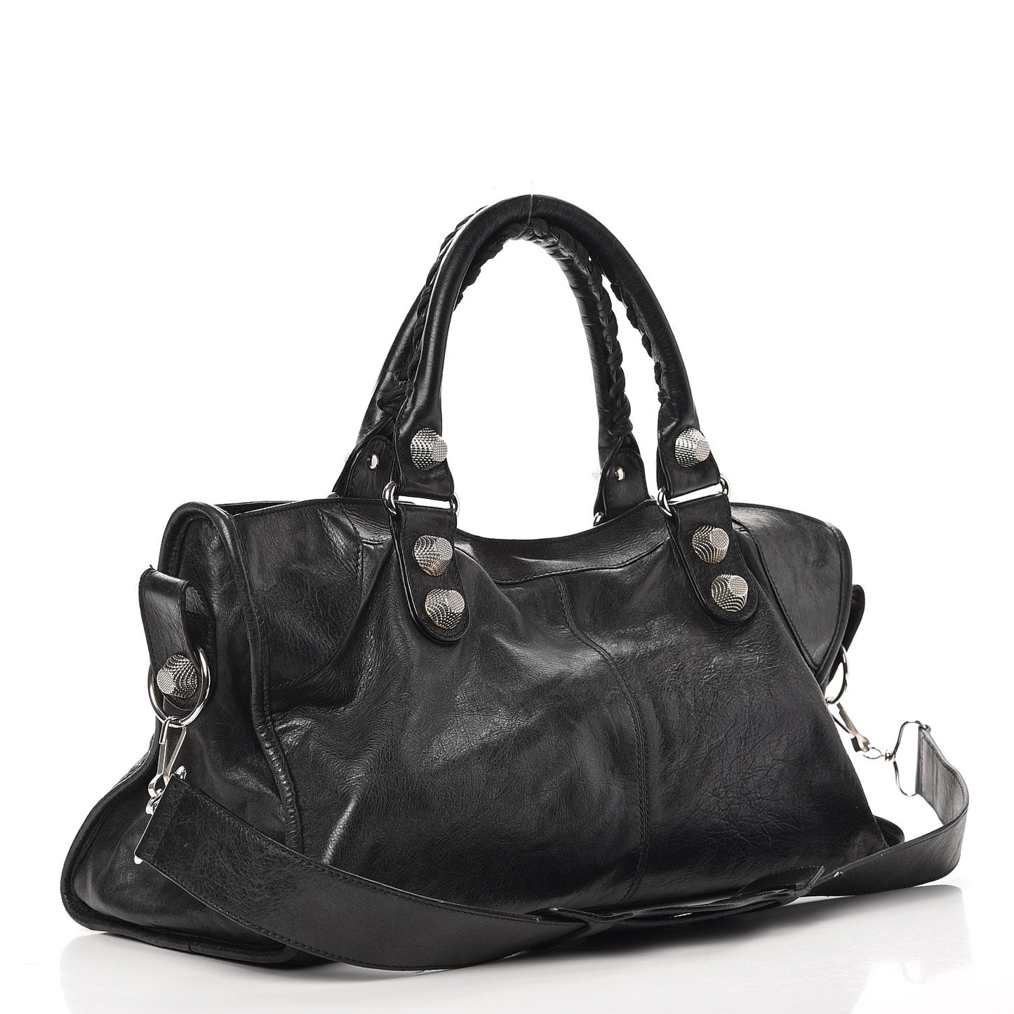 Agneau Giant 21 Silver Hardware Part Time Black