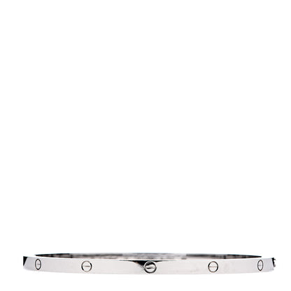 Cartier 18K White Gold Small LOVE Bracelet 19 1 of 7