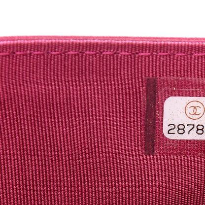 Chanel Caviar Quilted Compact Boy Wallet Dark Pink 7 of 8