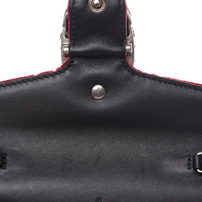 Gucci Velvet GG Monogram Super Mini Dionysus Shoulder Bag Red Cipria Black 7 of 9