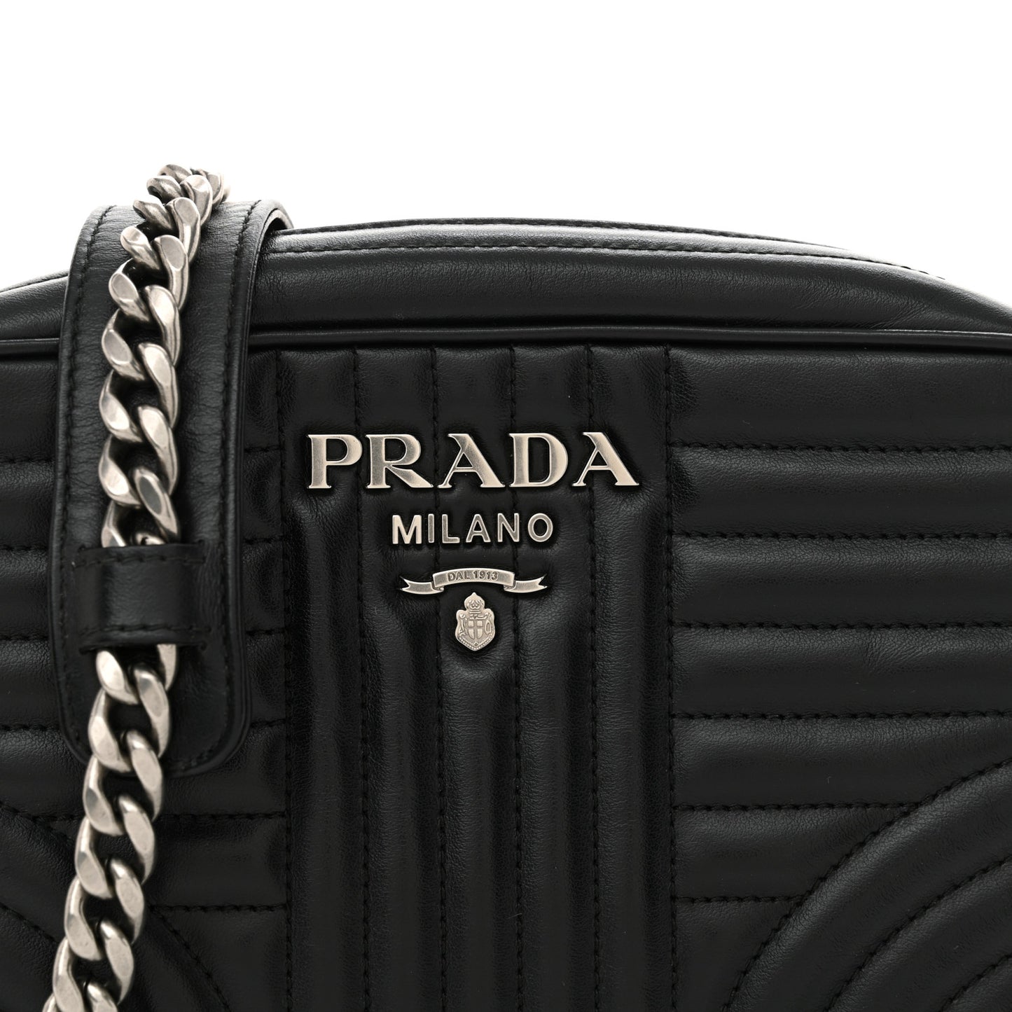 Soft Calfskin Diagramme Camera Bag Black