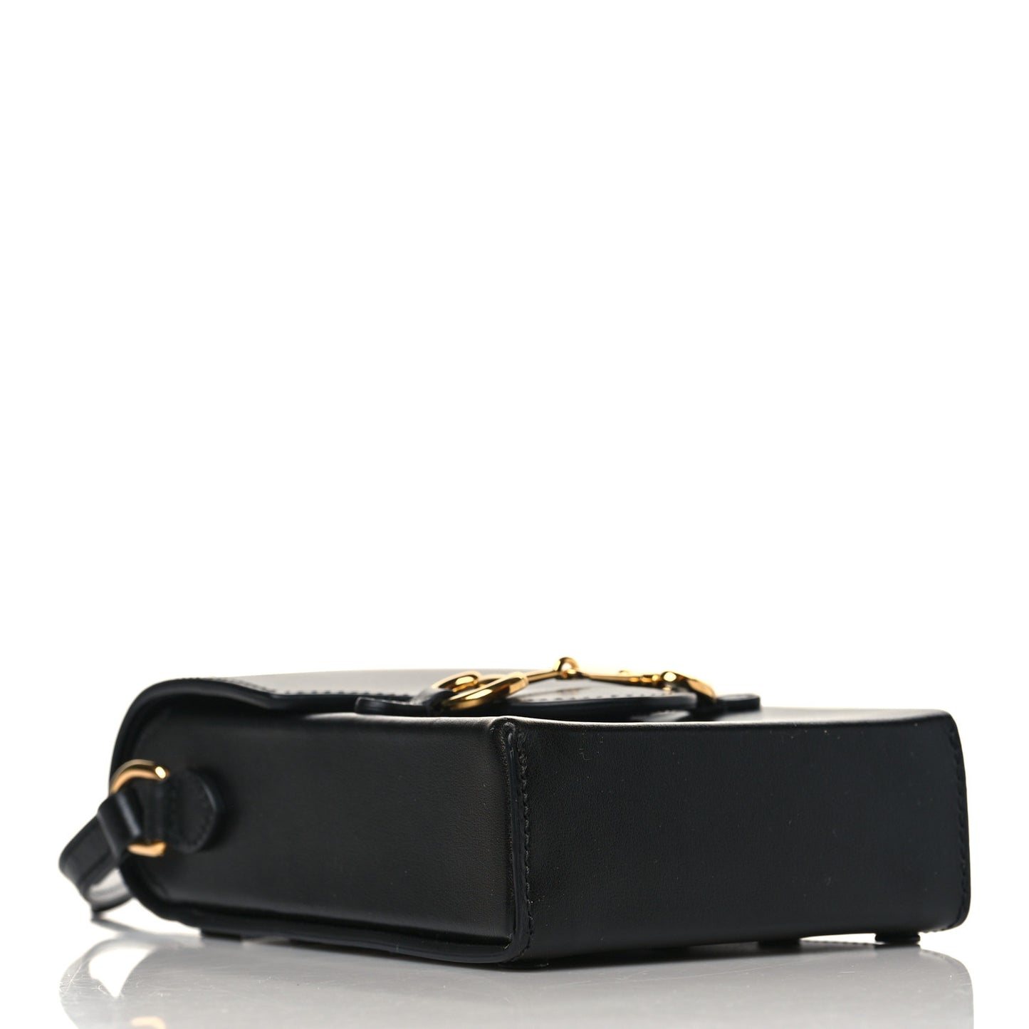 Boarded Plutone Calfskin Mini Horsebit 1955 Crossbody Bag Black