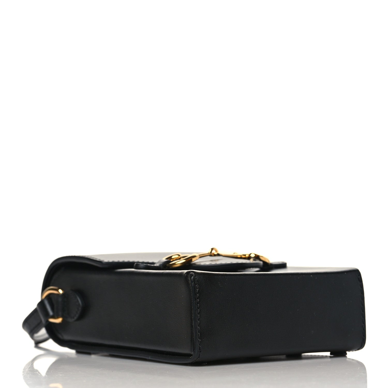 Gucci Boarded Plutone Calfskin Mini Horsebit 1955 Crossbody Bag Black 4 of 10