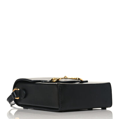 Gucci Boarded Plutone Calfskin Mini Horsebit 1955 Crossbody Bag Black 4 of 10