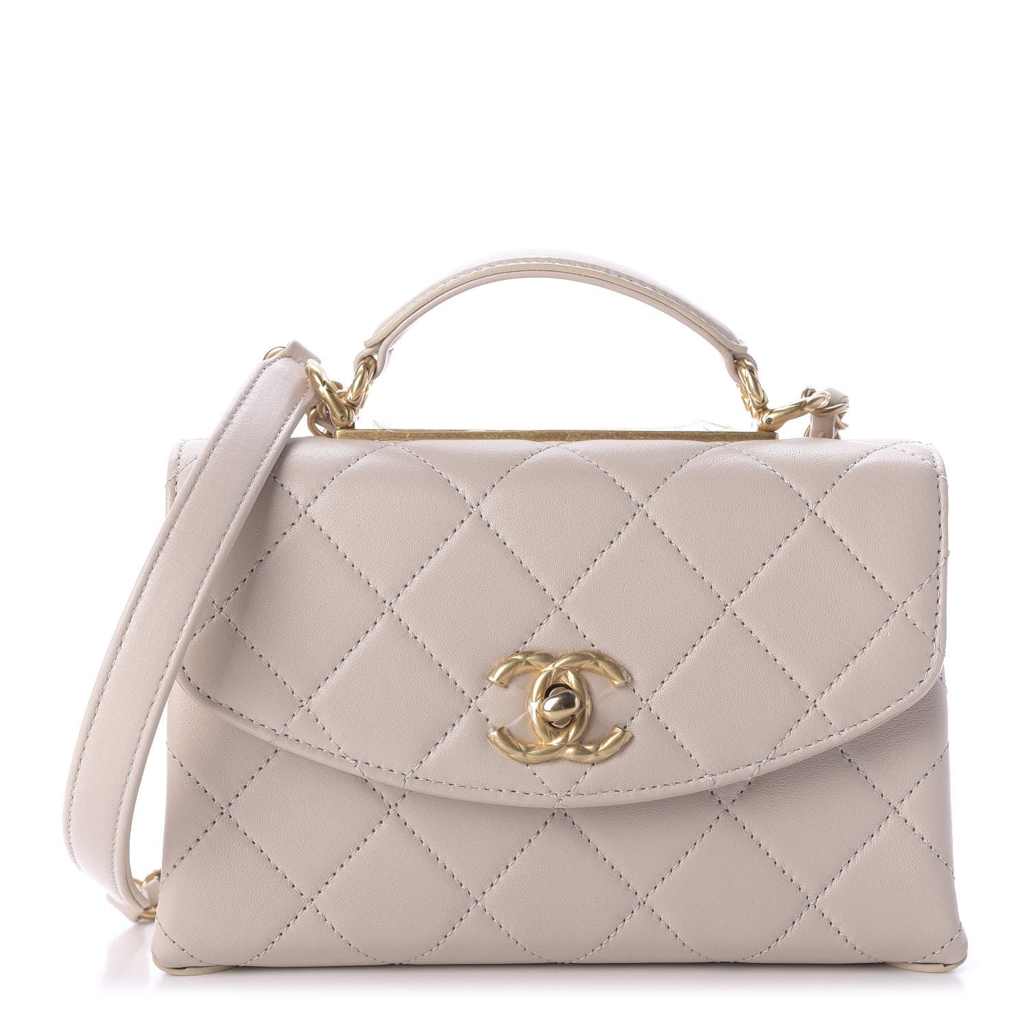 Chanel Lambskin Quilted Mini Trendy Spirit Top Handle Flap Light Pink 1 of 11