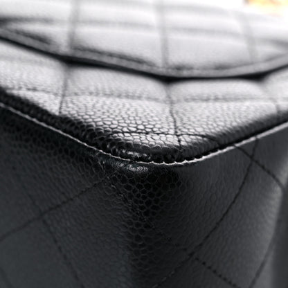 Chanel Caviar Quilted Jumbo Double Flap Black 11 of 17