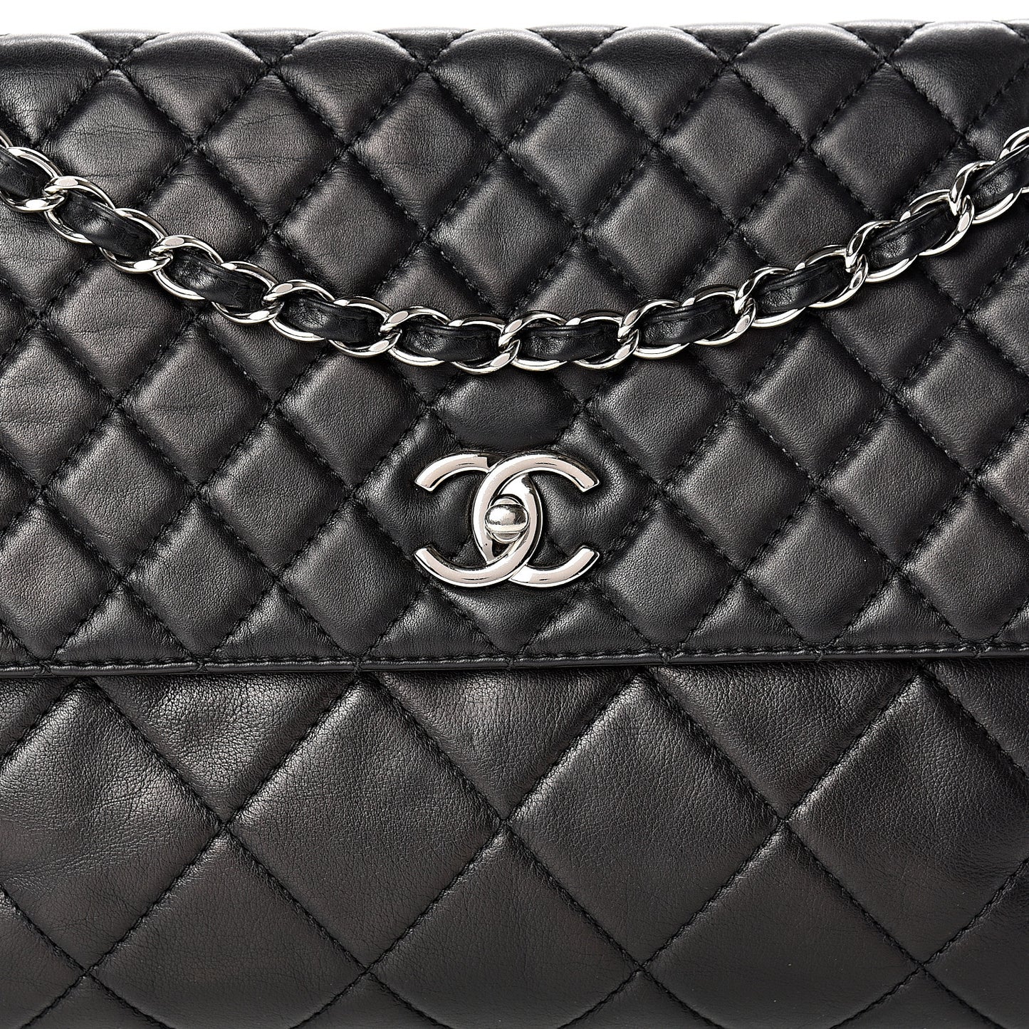 Calfskin Quilted In The Business Flap Bag Black