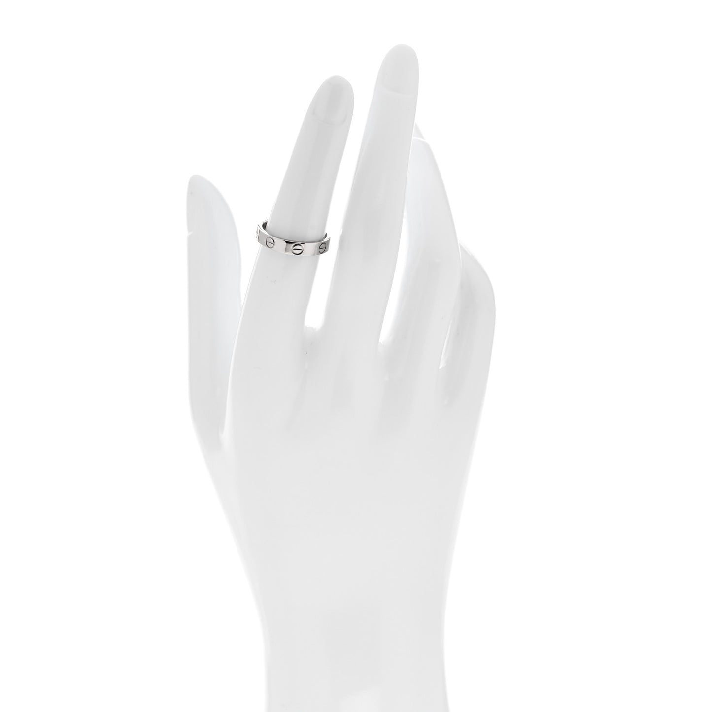 18K White Gold 3.5mm LOVE Wedding Band Ring 51 5.75