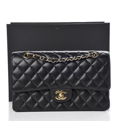 Chanel Caviar Quilted Medium Double Flap Black 9 of 9