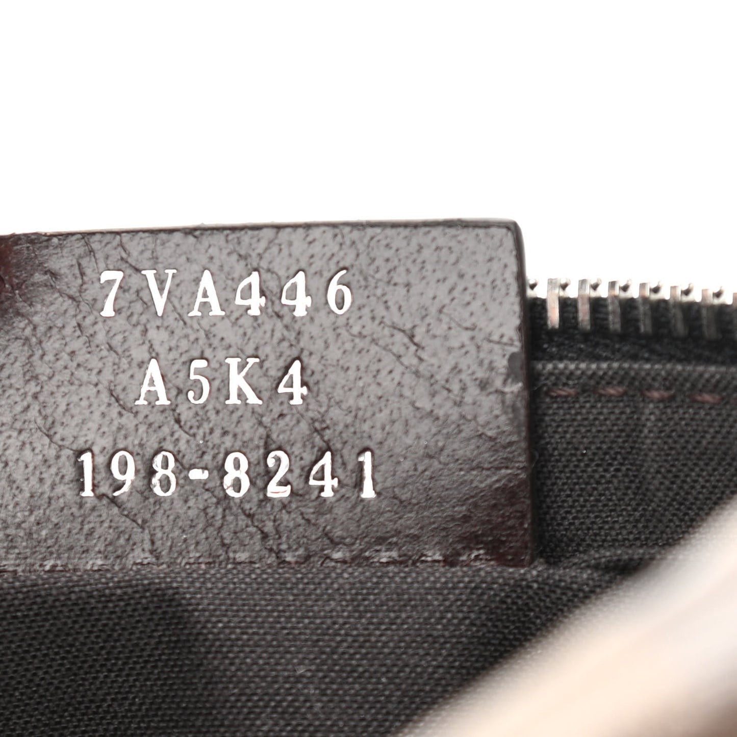 Glazed Fabric Vitello Century FF 1974 Stamp Patch Mens Pocket Belt Bag Mogano Panna Black