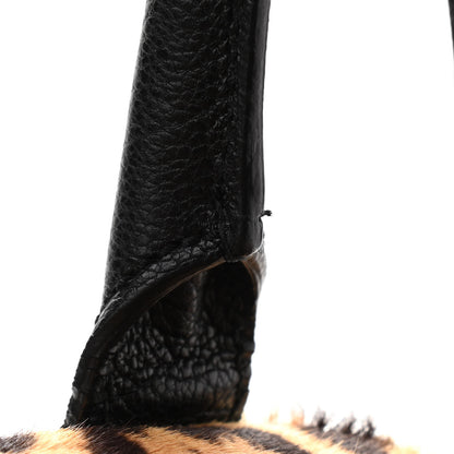 Saint Laurent Pony Hair Leopard Print Tote Black 12 of 15