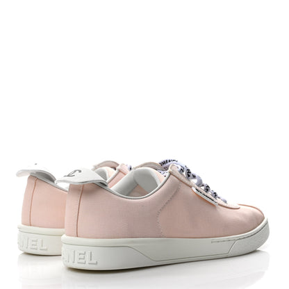 Chanel Canvas Womens Sneakers 35.5 Light Pink 4 of 9