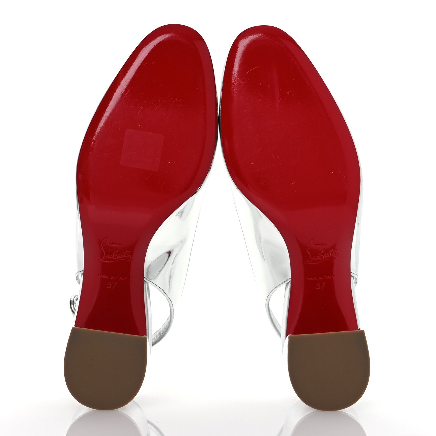 Christian Louboutin Specchio So Jane Sling 55 Pump 37 Silver 7 of 10