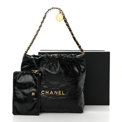 Chanel Shiny Calfskin Quilted Chanel 22 Black 12 of 12