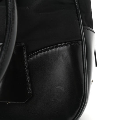 Prada Tessuto Nylon Box Calf Bowling Bag Black 14 of 14