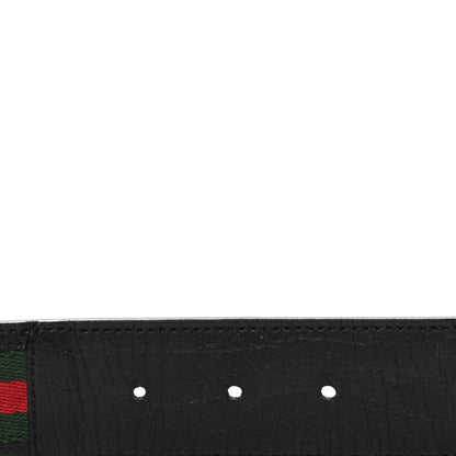 Gucci Calfskin Web Interlocking G Belt 85 34 Black 4 of 6