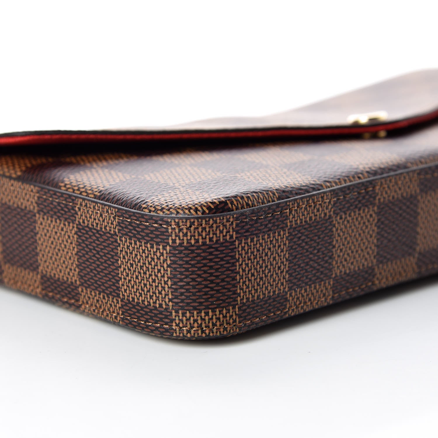 Louis Vuitton Damier Ebene Pochette Felicie Chain Wallet 5 of 9