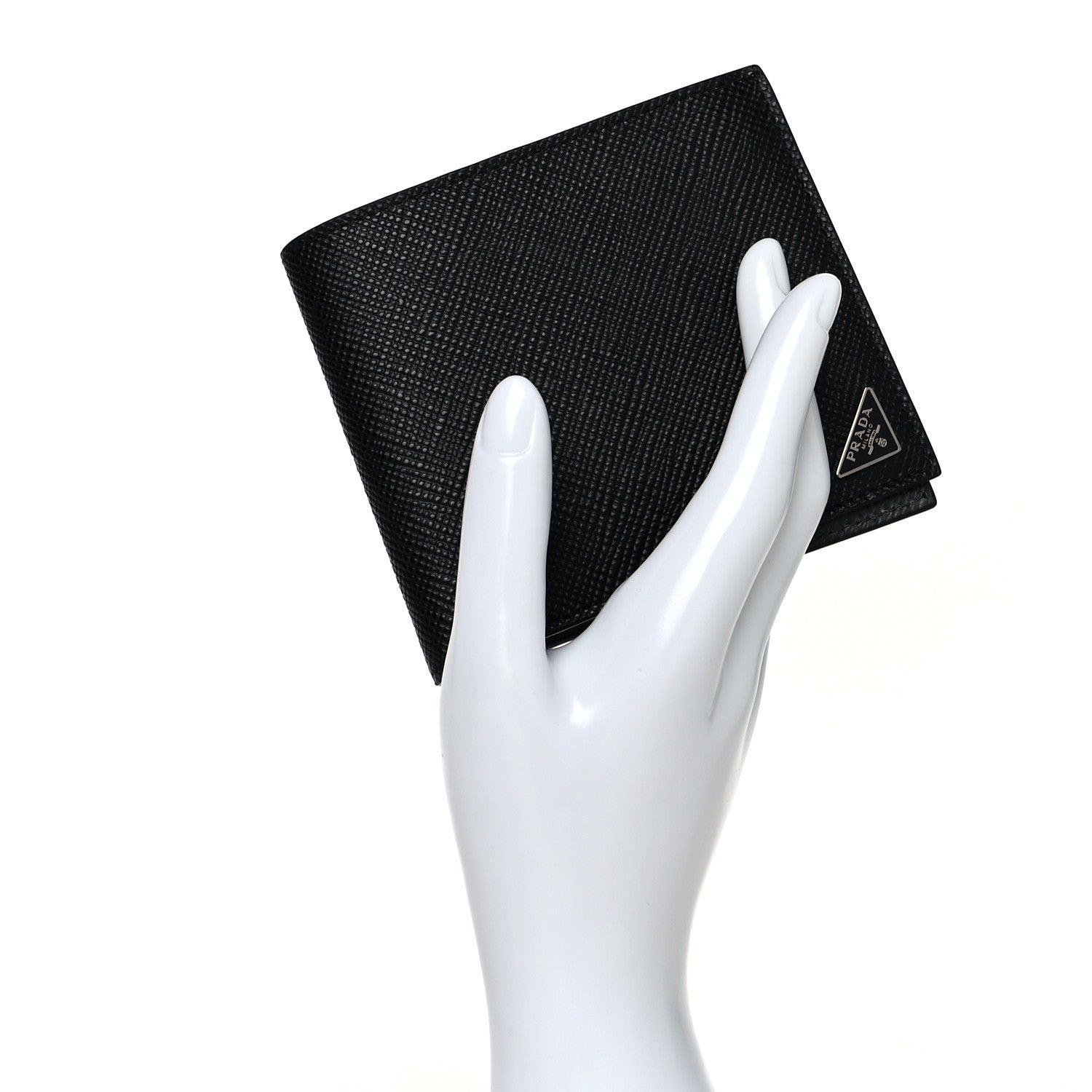 Prada Saffiano Bi-Fold Wallet Black 2 of 8