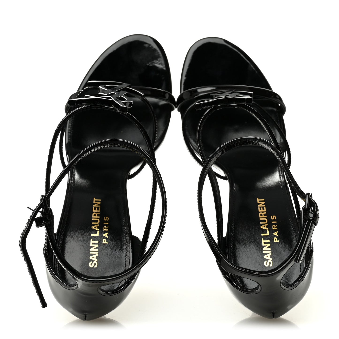Patent Cassandra 100 Ankle Strap Sandals 39.5 Black