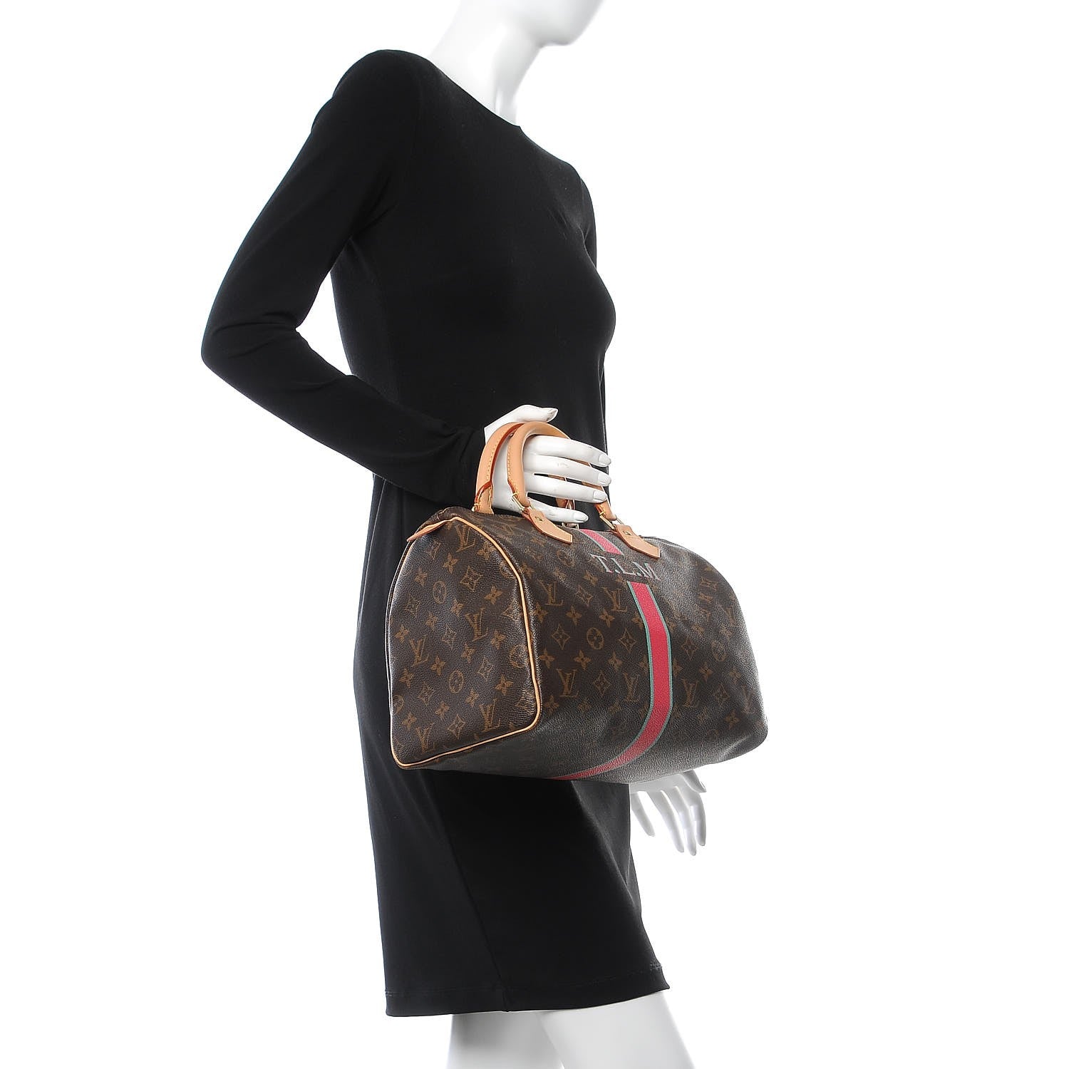 Louis Vuitton Monogram My LV Heritage Speedy Bandouliere 30 Fuchsia Vert Clair 2 of 9