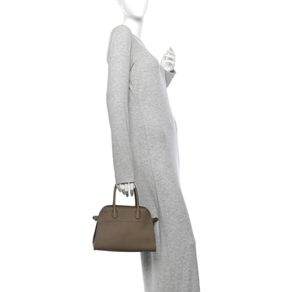 The Row Grained Calfskin Soft Margaux 10 Bag Smoked Taupe 2 of 9