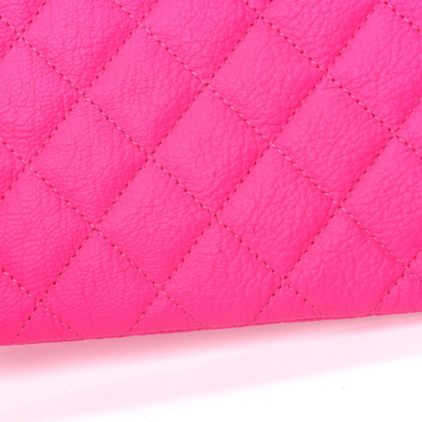 Goatskin Quilted Medium Reissue Cosmetic Case Pink