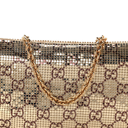 Gucci Metallic Mesh GG Evening Bag Gold Brown 8 of 11