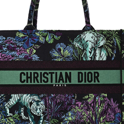 Christian Dior Canvas Embroidered Medium Toile de Jouy Voyage Book Tote Blue Multicolor 8 of 10
