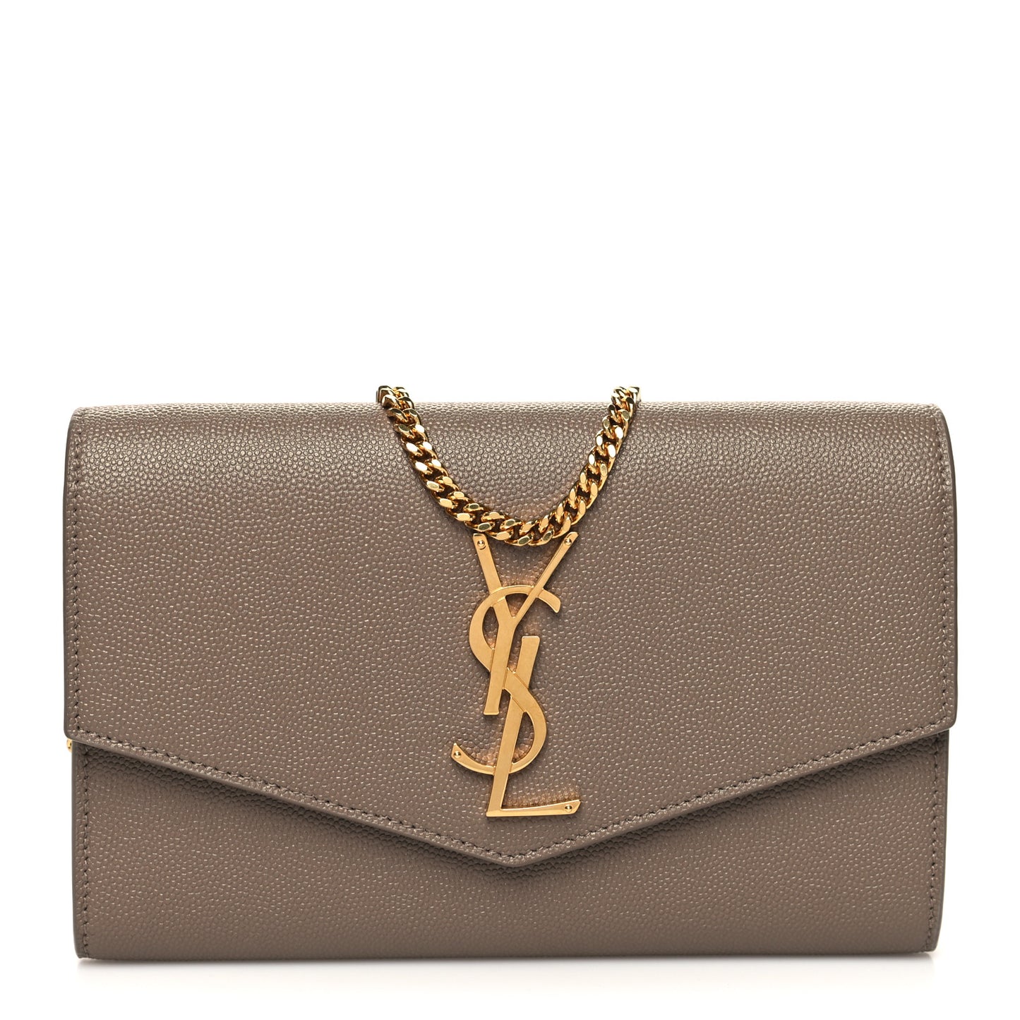 Grain De Poudre Monogram Uptown Chain Wallet Dark Beige