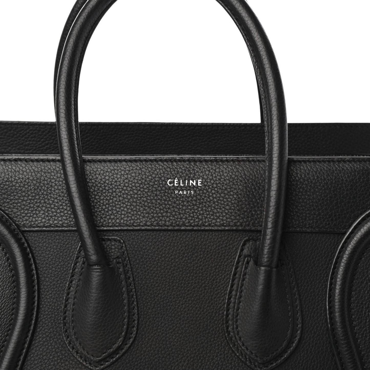 Drummed Calfskin Micro Luggage Black