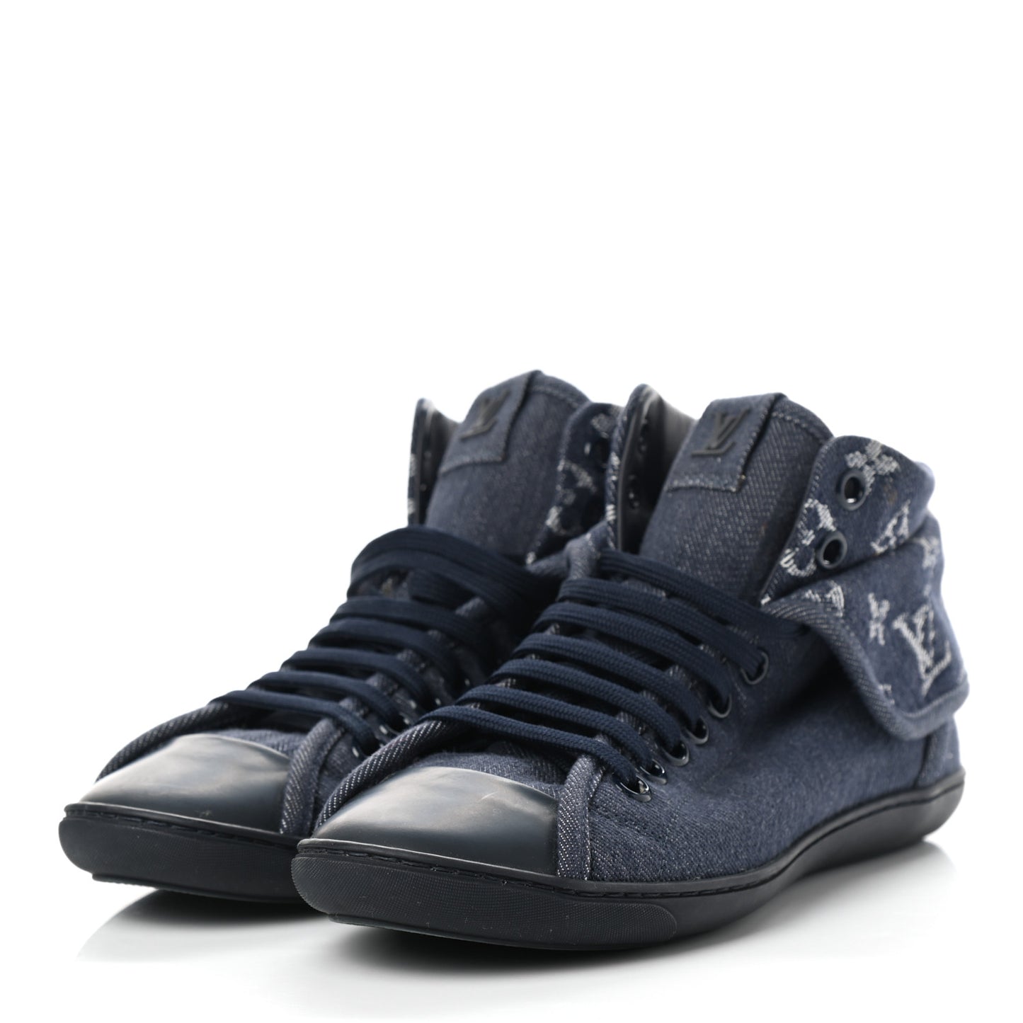 Monogram Denim Brea Sneaker 37 Blue