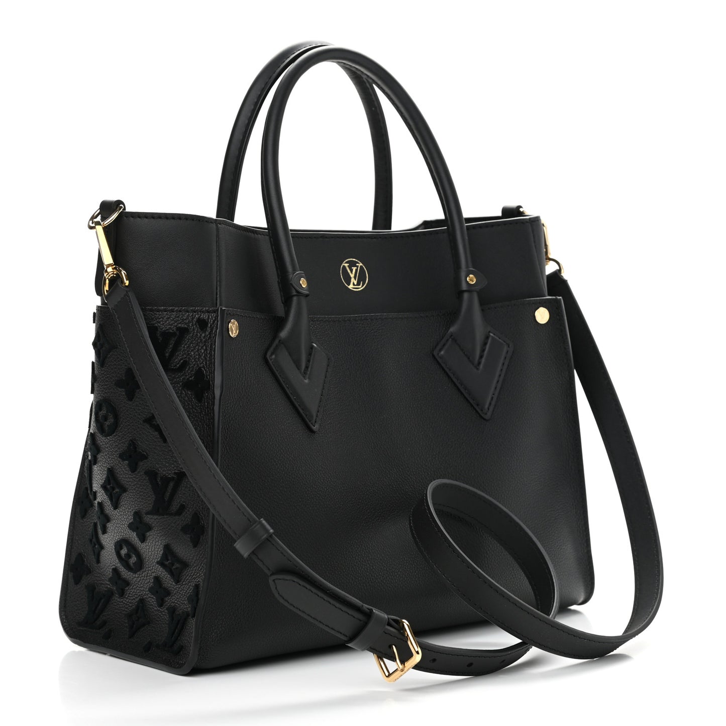 Calfskin Monogram Tufting On My Side Black