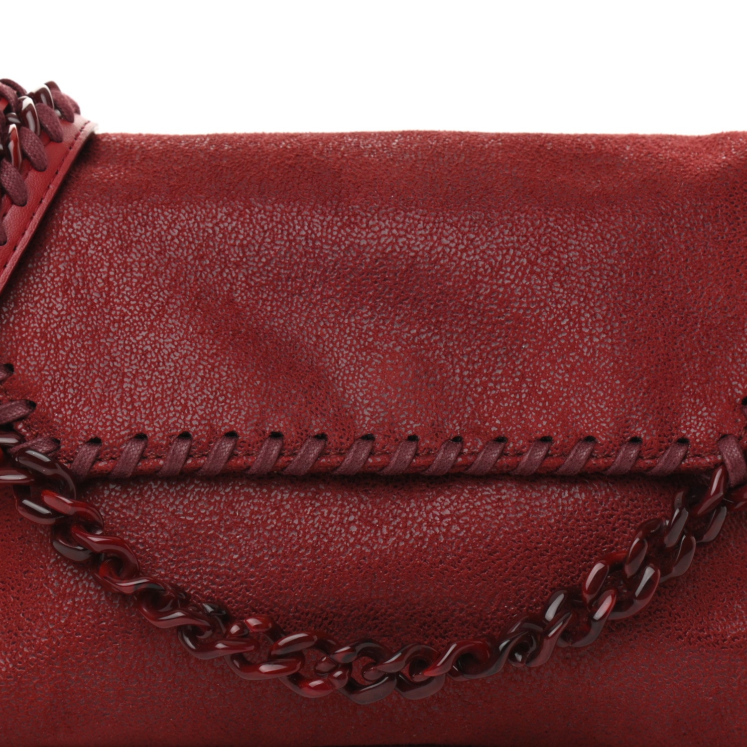 Stella McCartney Shaggy Deer Mini Candy Falabella Dark Cherry 7 of 7
