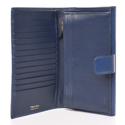 Prada Vitello Move Continental Flap Wallet Bleuette 5 of 11