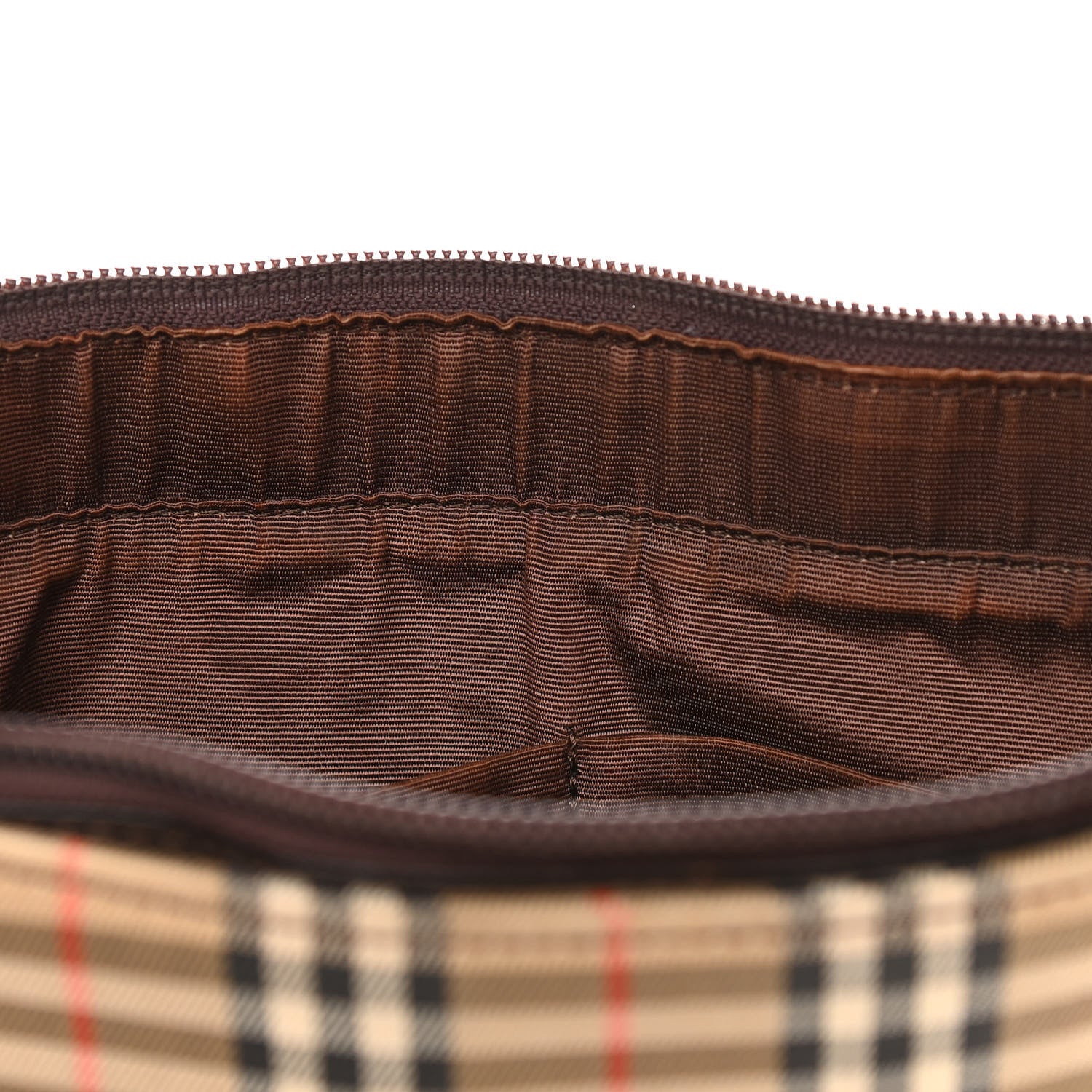 Burberry Haymarket Check Small Tote Dark Brown 10 of 14