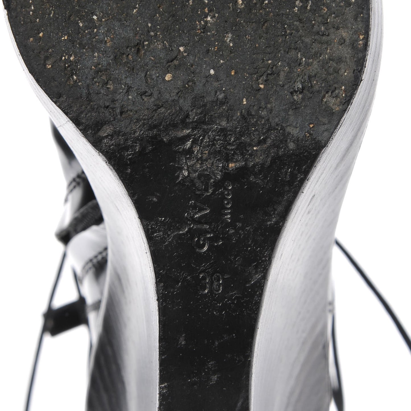 Patent Corset Wedge Boots 38 Black