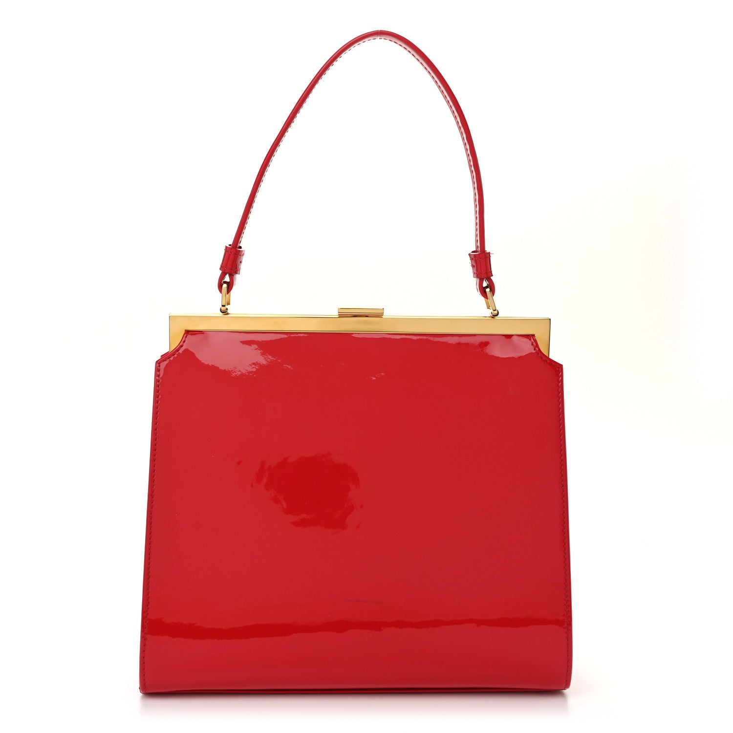 Mansur Gavriel Patent Calfskin Elegant Bag Flamma 1 of 9