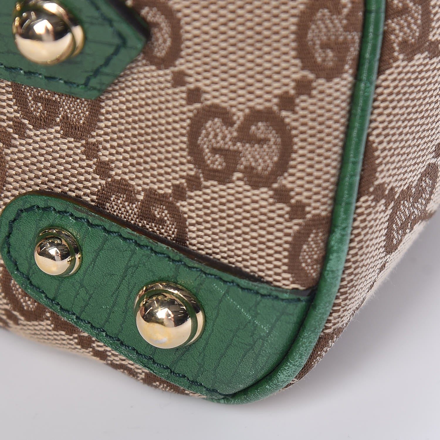 Gucci Monogram Horsebit Web Flap Bag Green 12 of 21