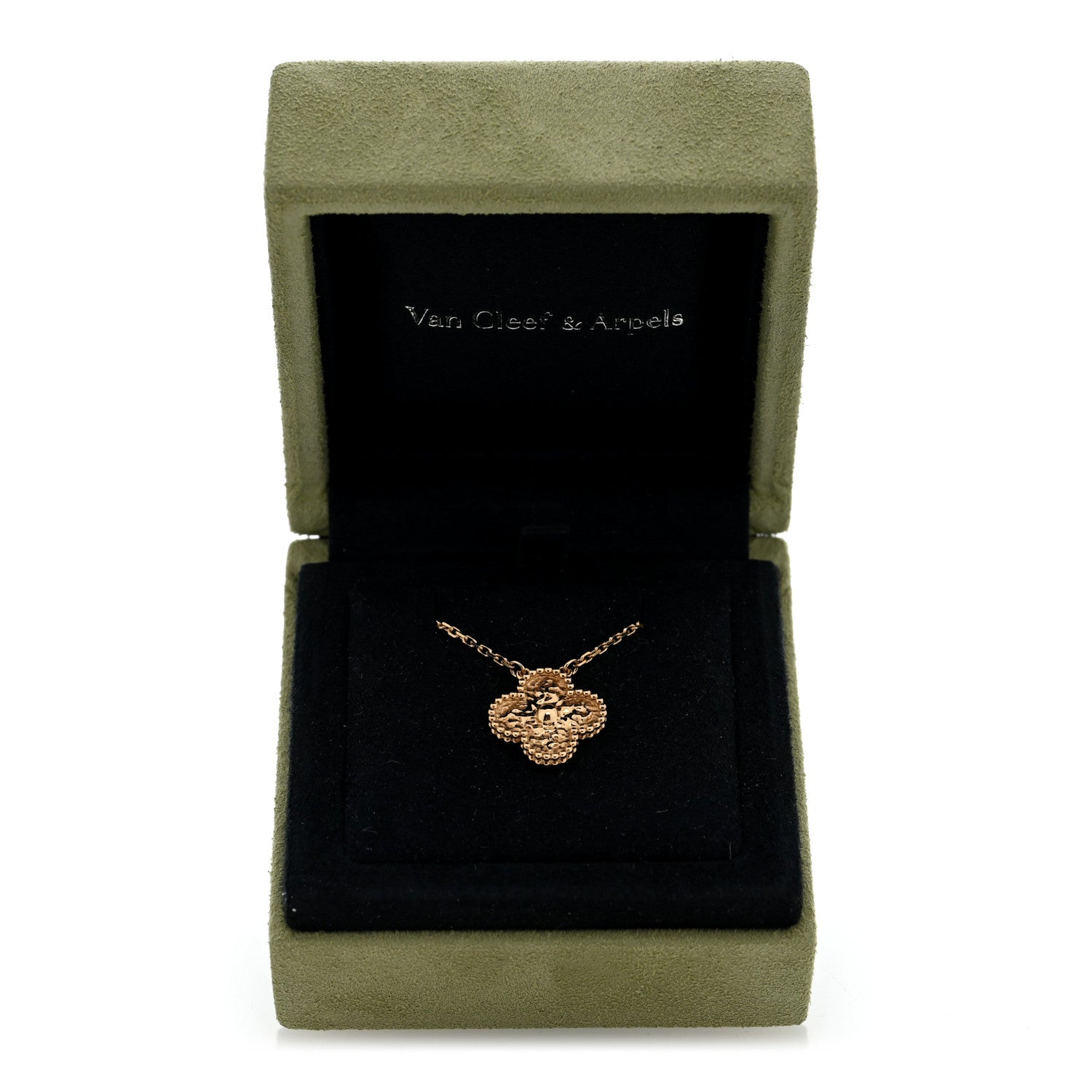 Van Cleef & Arpels 18K Yellow Gold Mother of Pearl Vintage Alhambra Pendant Necklace 5 of 5