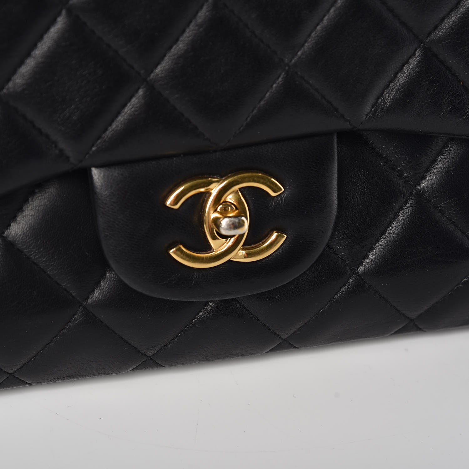 Chanel Lambskin Quilted Maxi Single Flap Black 12 of 13