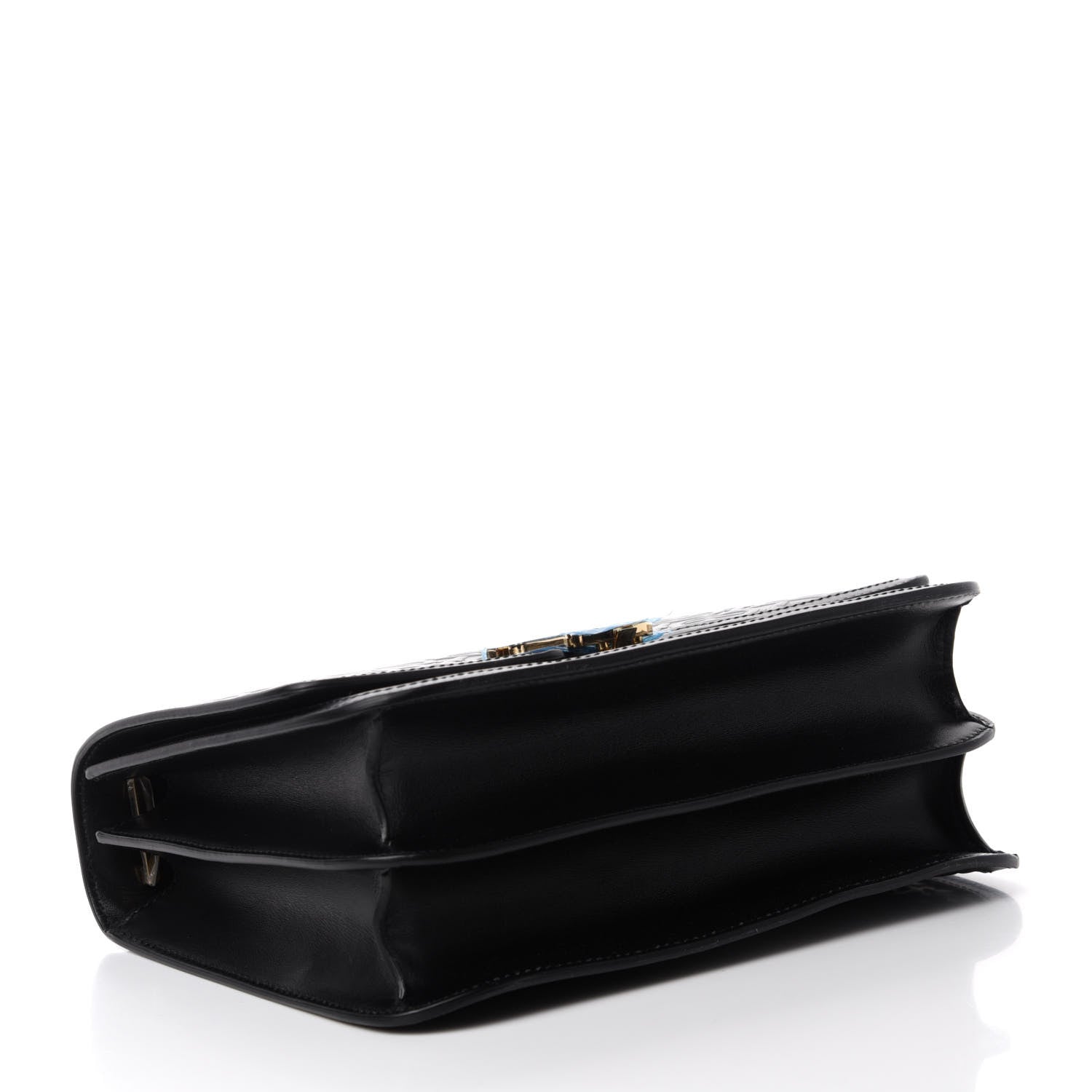 Burberry Calfskin Monogram Embossed Medium TB Bag Black 4 of 9