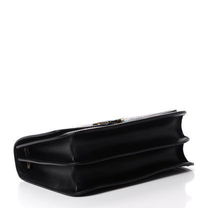 Burberry Calfskin Monogram Embossed Medium TB Bag Black 4 of 9