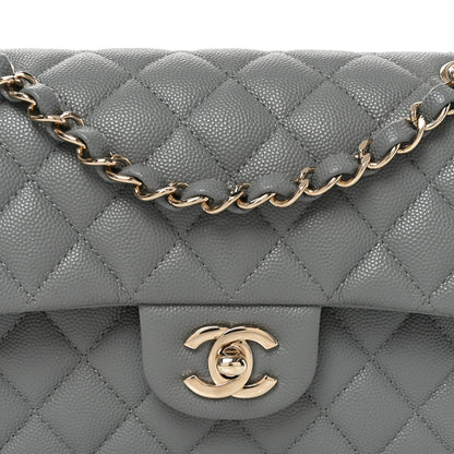 Chanel Caviar Quilted Small Double Flap Grey 8 of 11