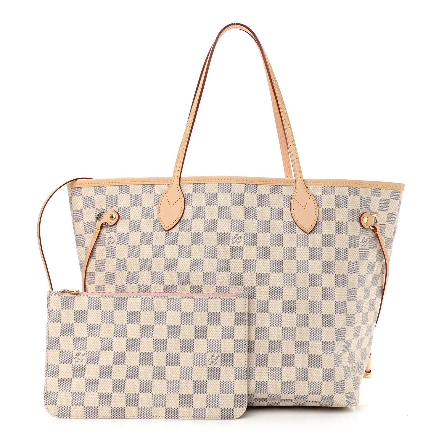 Louis Vuitton Damier Azur Neo Neverfull MM Rose Ballerine 1 of 10