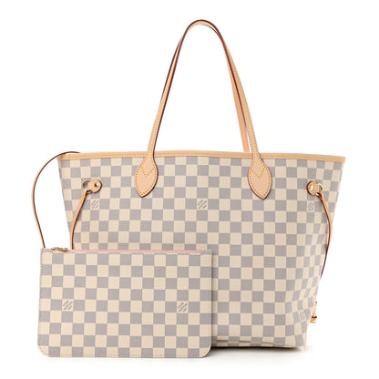 Louis Vuitton Damier Azur Neo Neverfull MM Rose Ballerine 1 of 10