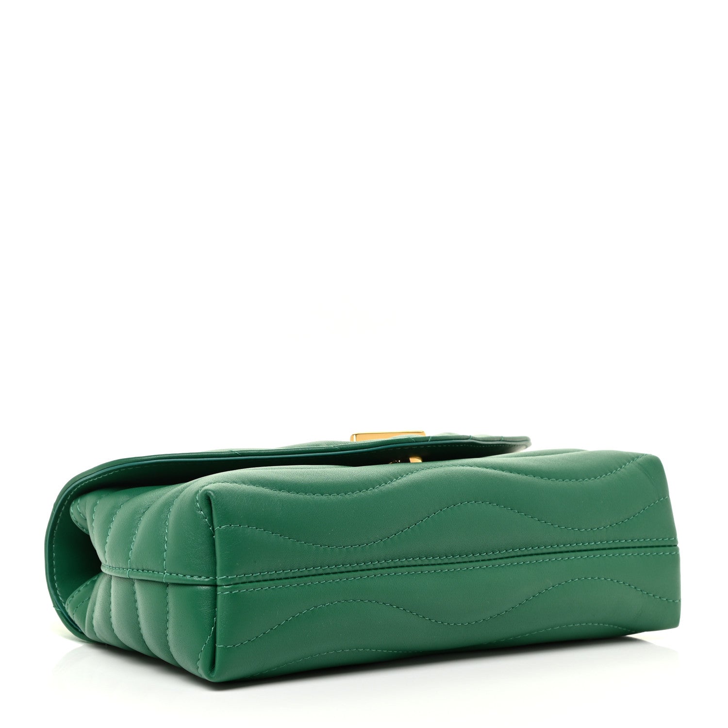 Louis Vuitton Calfskin New Wave Chain Bag MM NM Emerald 4 of 15