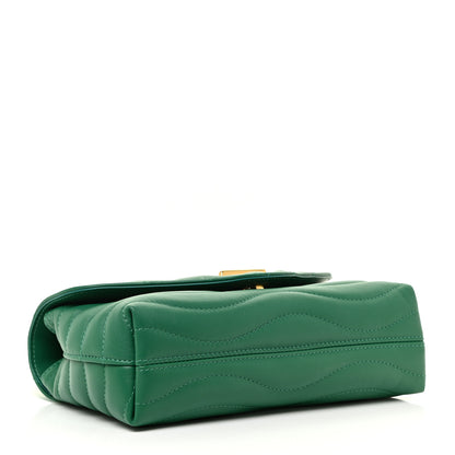 Louis Vuitton Calfskin New Wave Chain Bag MM NM Emerald 4 of 15
