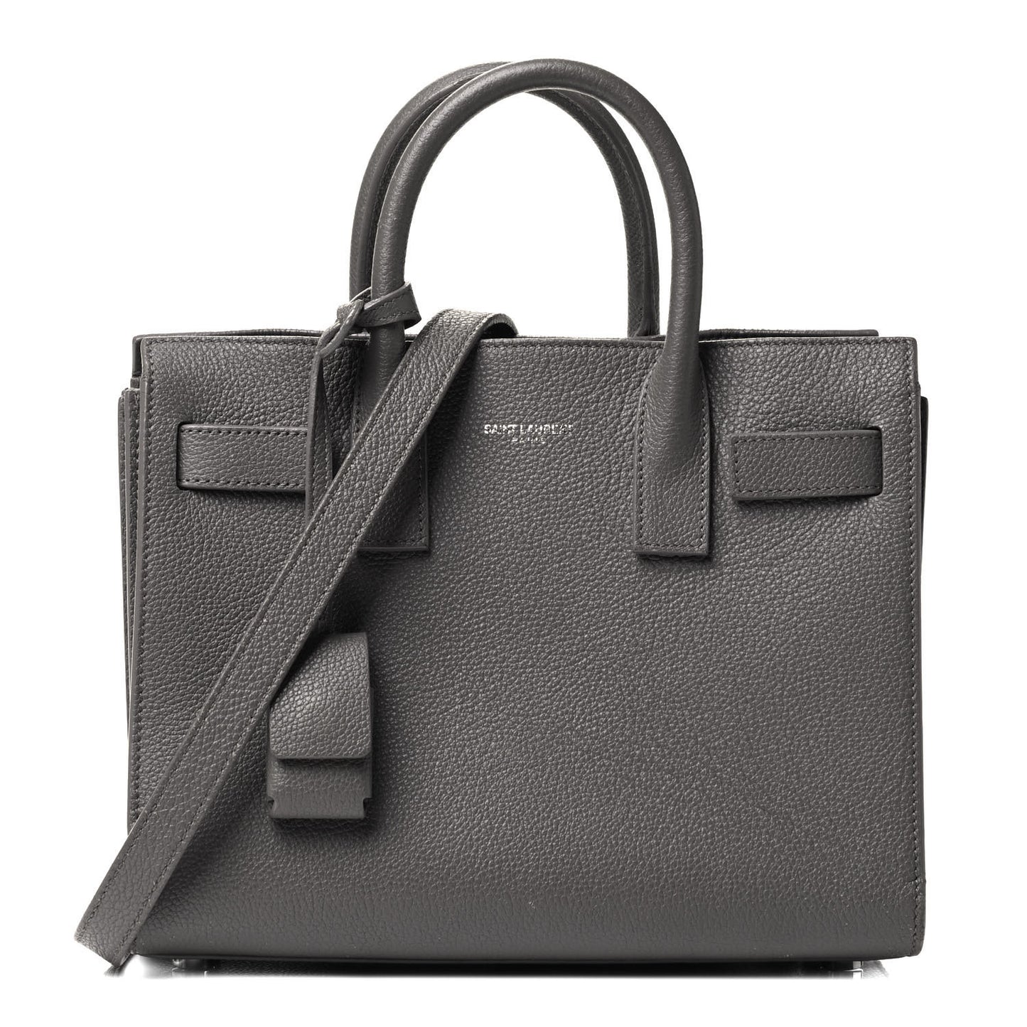 Grained Calfskin Nano Sac De Jour Fog
