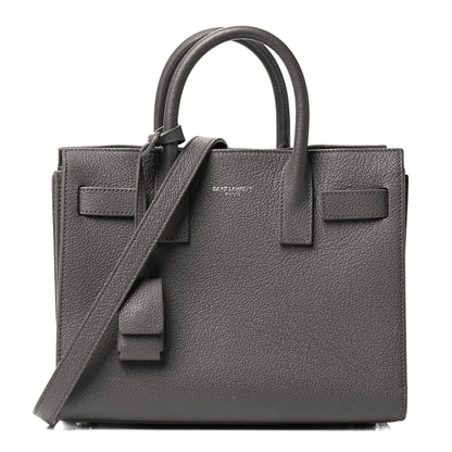 Saint Laurent Grained Calfskin Nano Sac De Jour Fog 1 of 4